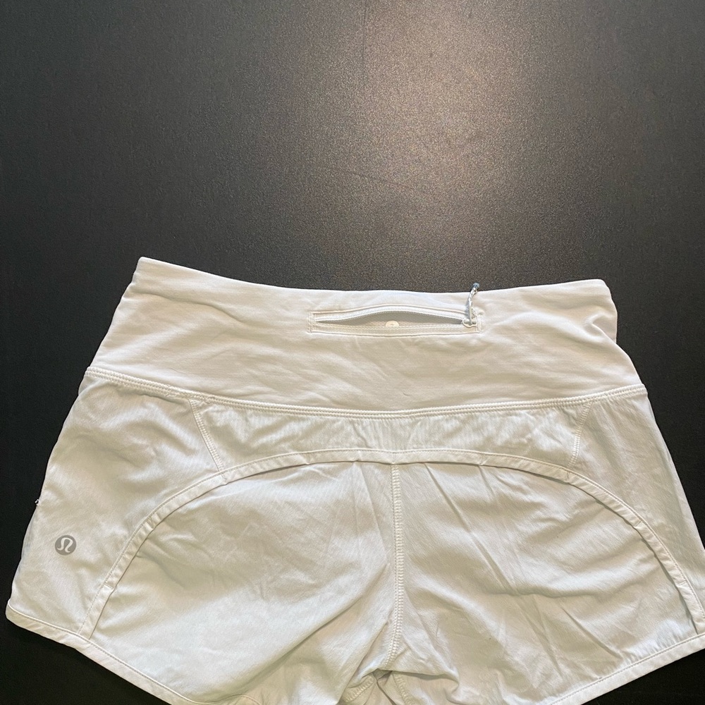 White Lululemon shorts